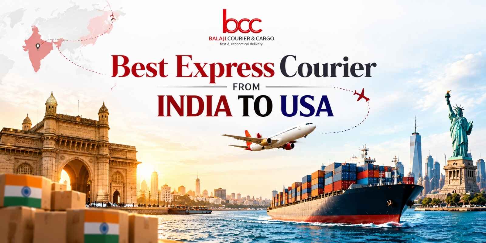 Best Express Courier from India to USA