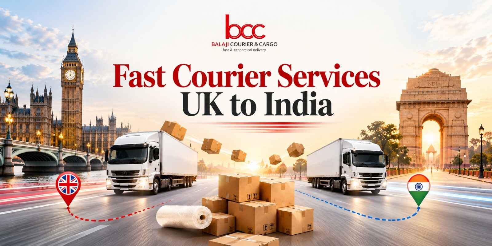 Fast Courier Services UK to India